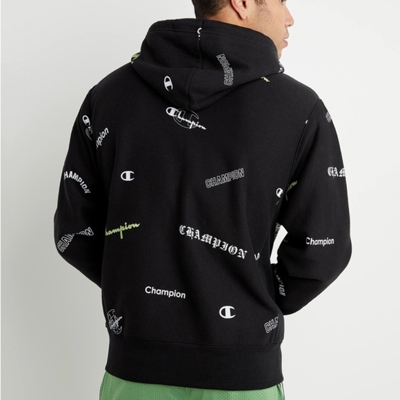 Champion Heavy Weight Black Men’s Hoodie Sweatshirt Size Medium NWT - Picture 2 of 11